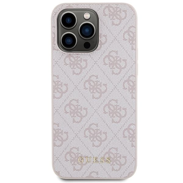 Guess iPhone 15 Pro Max Skal Rosa Metall Logo