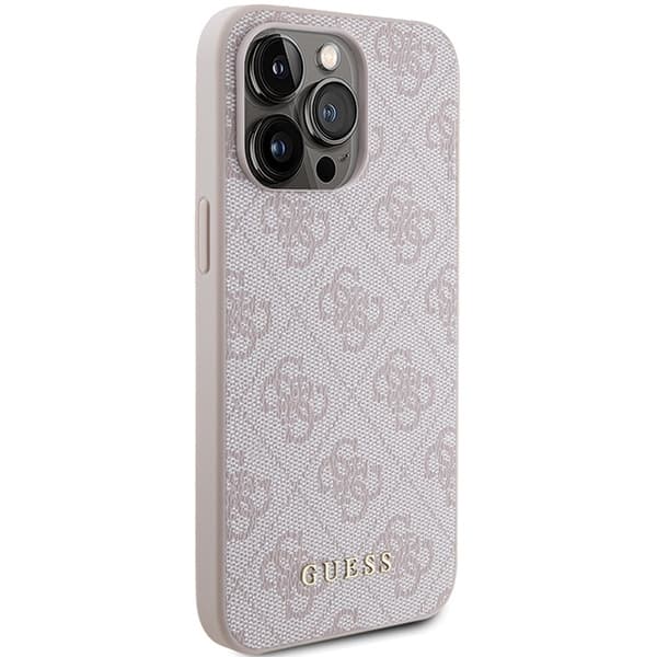 Guess iPhone 15 Pro Max Skal Rosa Metall Logo
