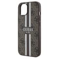 Miniatyrbild 6 av 8: Guess iPhone 15 Fodral MAGSAFE Randigt Brun