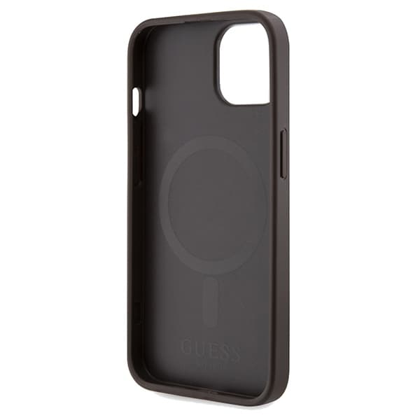 Guess iPhone 15 Fodral MAGSAFE Randigt Brun