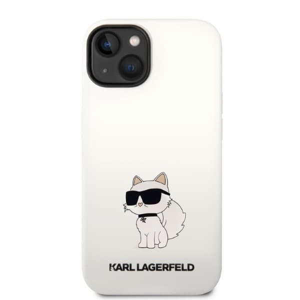 Karl Lagerfeld Choupette Silikonskal för iPhone 14 Pro Max Vit