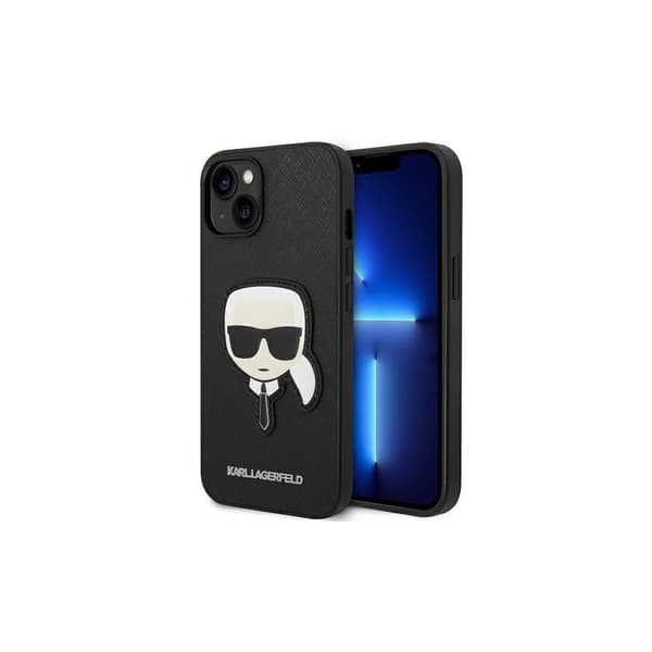 Karl Lagerfeld Saffiano PU Skal för iPhone 14 Pro, Svart