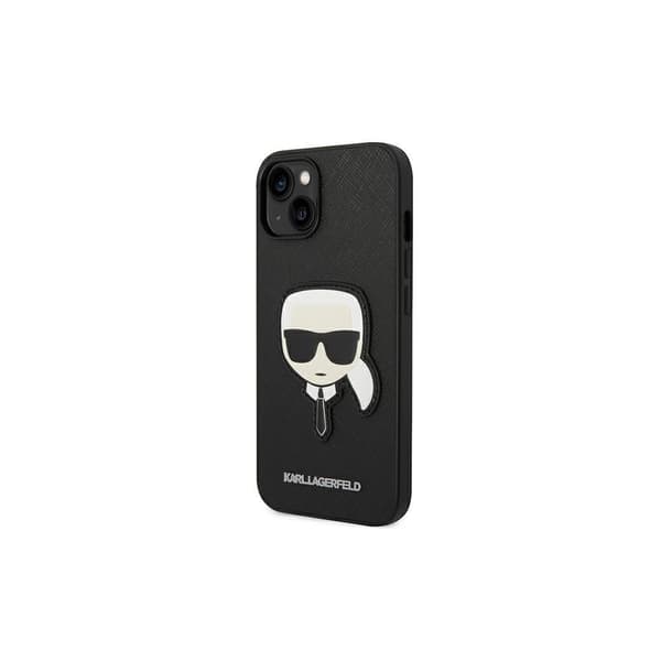 Karl Lagerfeld Saffiano PU Skal för iPhone 14 Pro, Svart