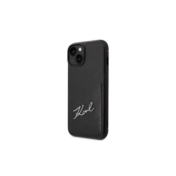 Karl Lagerfeld iPhone 14 Plus fodral med korthållare - Svart