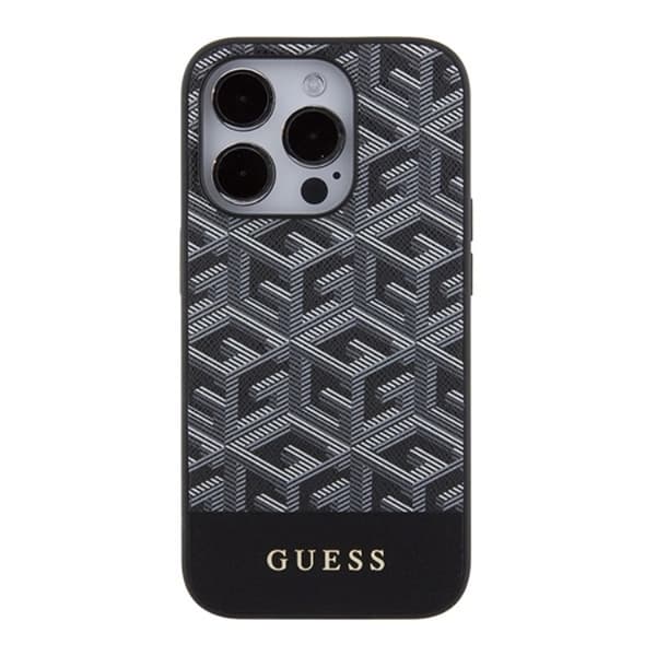 Guess iPhone 15 Pro Max Mobilskal Magsafe GCube Stripes - Svart