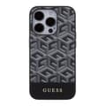 Miniatyrbild 4 av 8: Guess iPhone 15 Pro Max Mobilskal Magsafe GCube Stripes - Svart