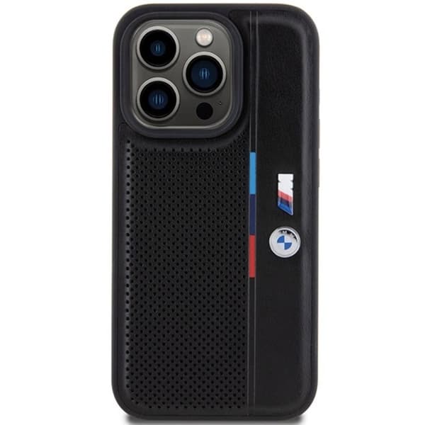 BMW iPhone 15 Pro Max Mobilskal Perforated Tricolor Line