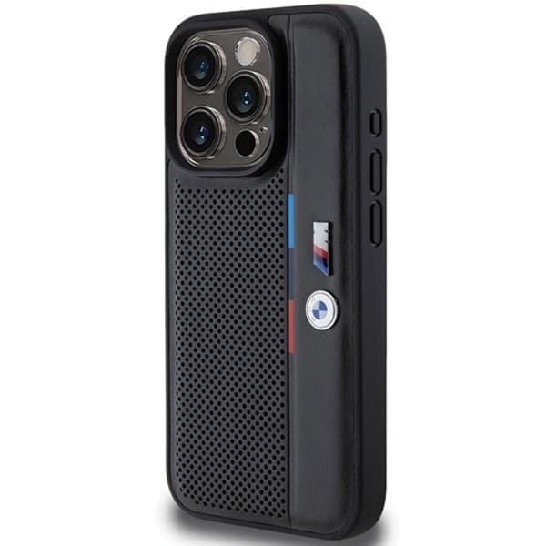 BMW iPhone 15 Pro Max Mobilskal Perforated Tricolor Line