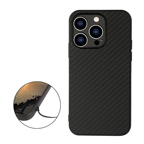 iPhone 15 Pro Max Mobilskal Carbon Fiber - Svart