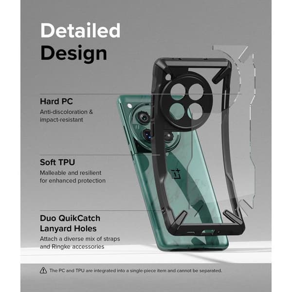 Ringke OnePlus 12 5G Mobilskal Fusion X - Svart