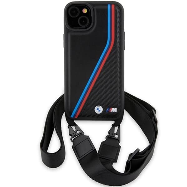 BMW iPhone 15/14 Plus Halsbandsskal M Edition Carbon Tricolor