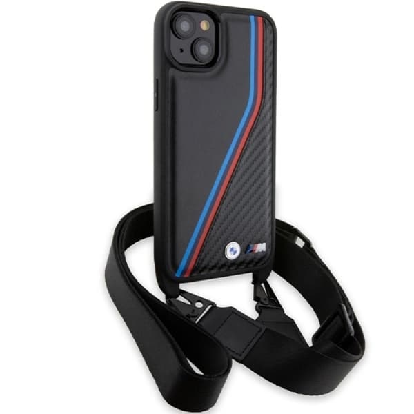 BMW iPhone 15/14 Plus Halsbandsskal M Edition Carbon Tricolor