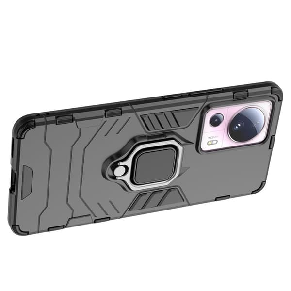 Xiaomi 13 Lite Mobilskal Ring Armor Magnetic Hållare - Svart