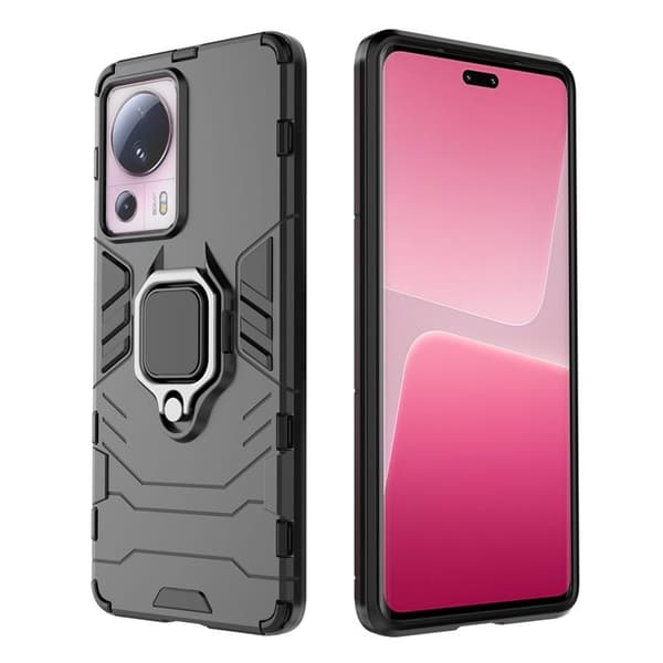 Xiaomi 13 Lite Mobilskal Ring Armor Magnetic Hållare - Svart