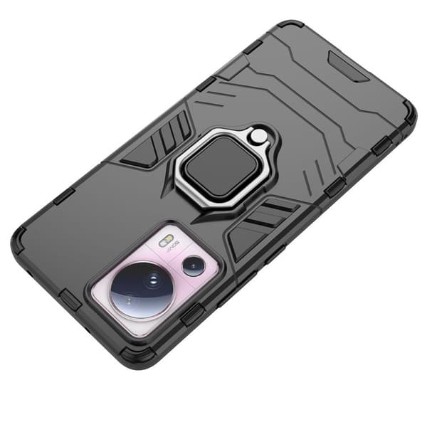 Xiaomi 13 Lite Mobilskal Ring Armor Magnetic Hållare - Svart