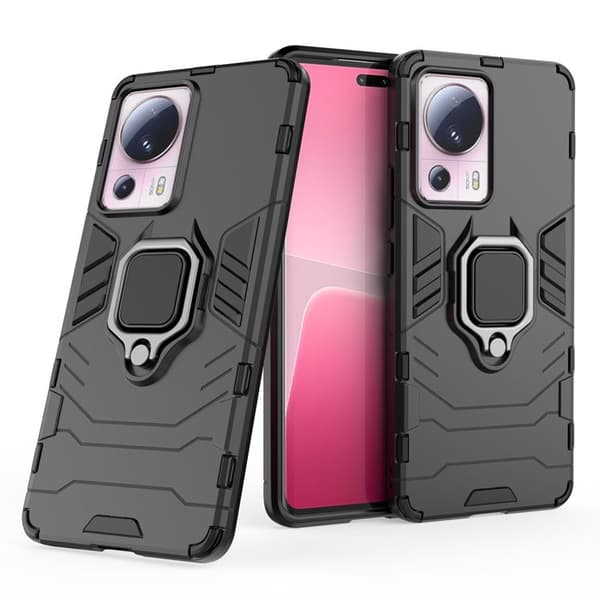 Xiaomi 13 Lite Mobilskal Ring Armor Magnetic Hållare - Svart