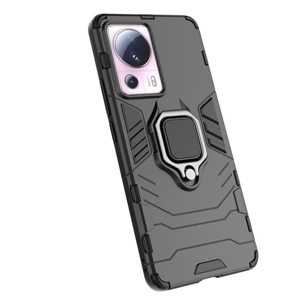 Xiaomi 13 Lite Mobilskal Ring Armor Magnetic Hållare - Svart