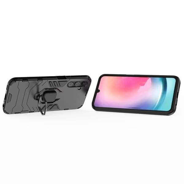 Galaxy A24 4G Mobilskal Magnetic Ring Hållare - Svart