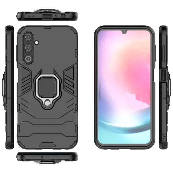 Galaxy A24 4G Mobilskal Magnetic Ring Hållare - Svart