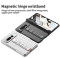Miniatyrbild 6 av 8: GKK Google Pixel Fold Mobilskal Wristband Kickstand Carbon - Silver