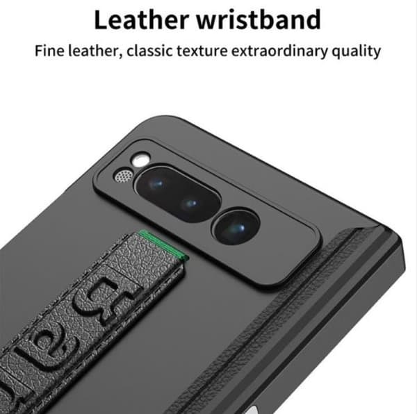 GKK Google Pixel Fold Mobilskal Wristband Kickstand Carbon - Silver