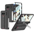 Miniatyrbild 1 av 8: GKK Google Pixel Fold Mobilskal Wristband Kickstand Carbon - Silver
