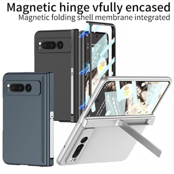GKK Google Pixel Fold Mobilskal Kickstand Hård PC - Silver