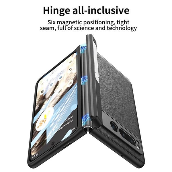 GKK Google Pixel Fold Mobilskal Kickstand PU-Läder - Svart