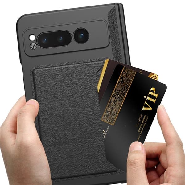 Google Pixel Fold Mobilskal Korthållare Kickstand - Carbon