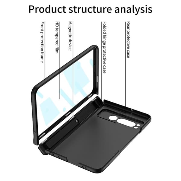 Google Pixel Fold Mobilskal Korthållare Kickstand - Carbon