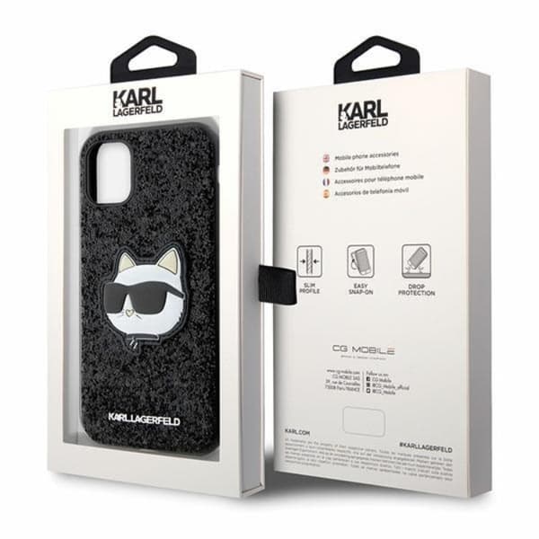 Karl Lagerfeld iPhone 11/XR Mobilskal Glitter Choupette Patch