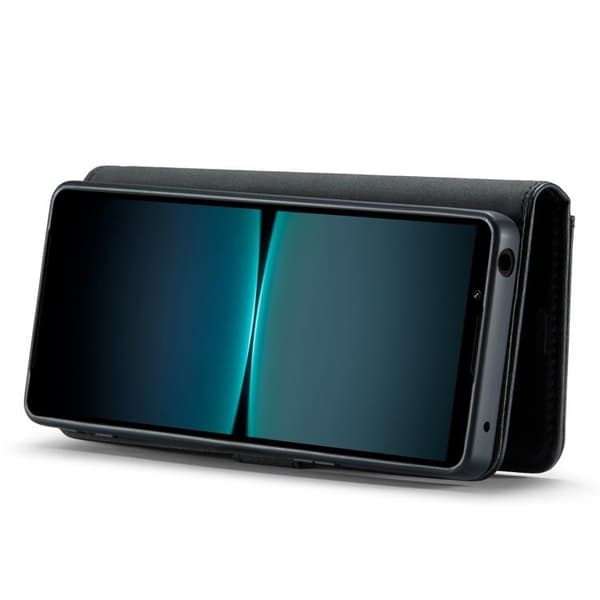 DG.MING Sony Xperia 1 V Plånboksfodral Äkta Läder 2in1 - Svart