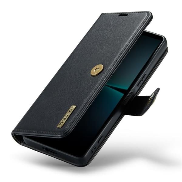 DG.MING Sony Xperia 1 V Plånboksfodral Äkta Läder 2in1 - Svart
