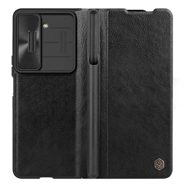 Nillkin Galaxy Z Fold 5 Plånboksfodral QinPro Läder - Svart