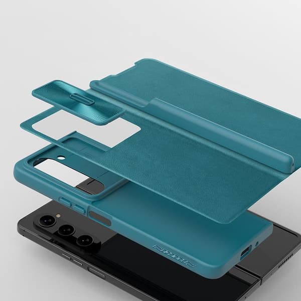 Nillkin Galaxy Z Fold 5 Plånboksfodral QinPro Läder - Svart