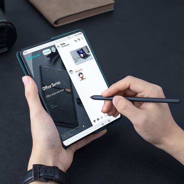 Nillkin Galaxy Z Fold 5 Plånboksfodral QinPro Läder - Svart
