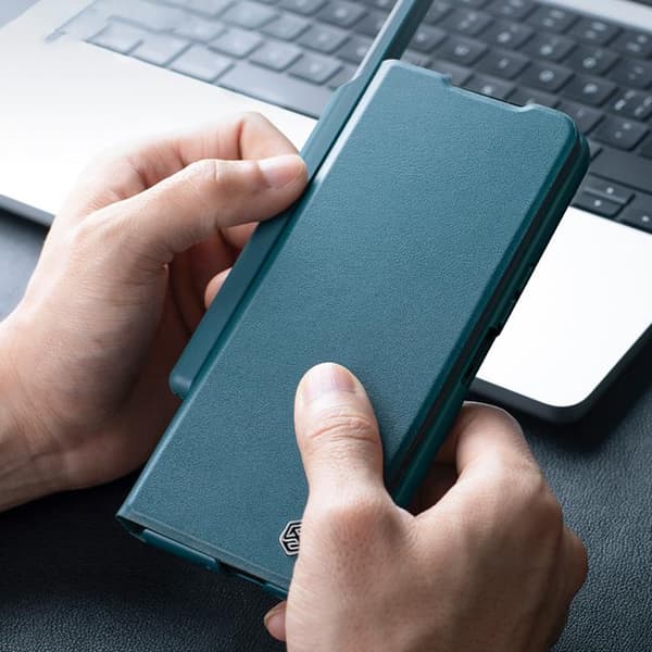 Nillkin Galaxy Z Fold 5 Plånboksfodral QinPro Läder - Svart