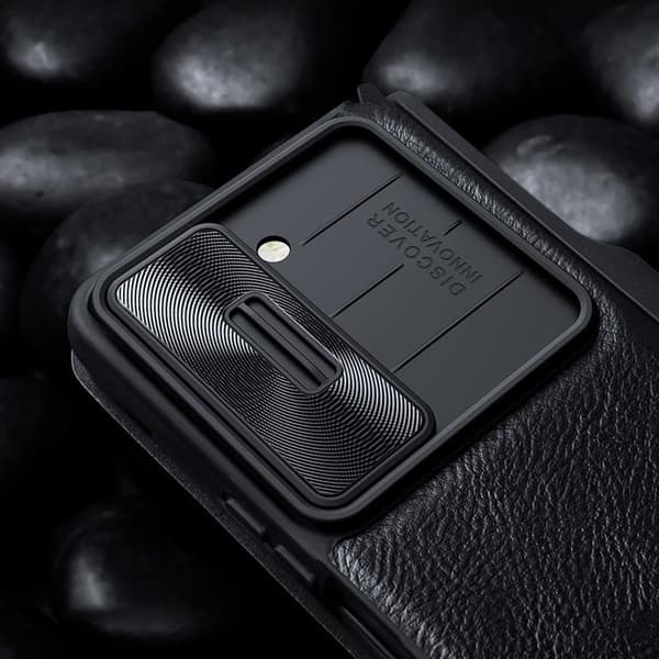 Nillkin Galaxy Z Fold 5 Plånboksfodral QinPro Läder - Svart