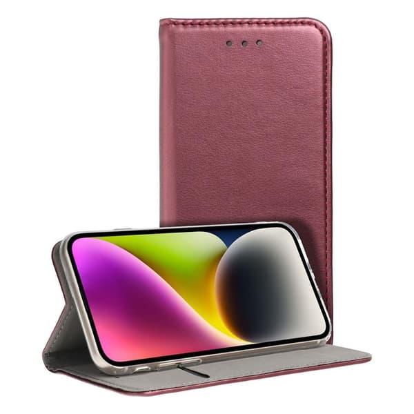 Redmi Note 13 Pro 4G Plånboksfodral Smart Magento - Burgundy