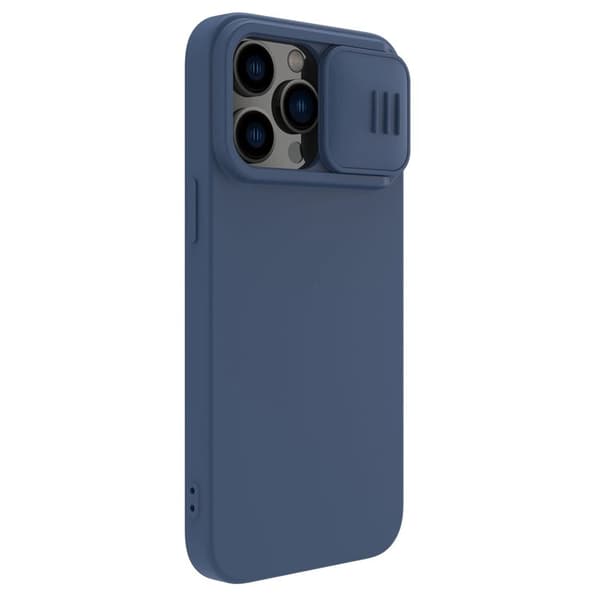 Nillkin iPhone 14 Pro Max Mobilskal CamShield Silky Silikon - Blå