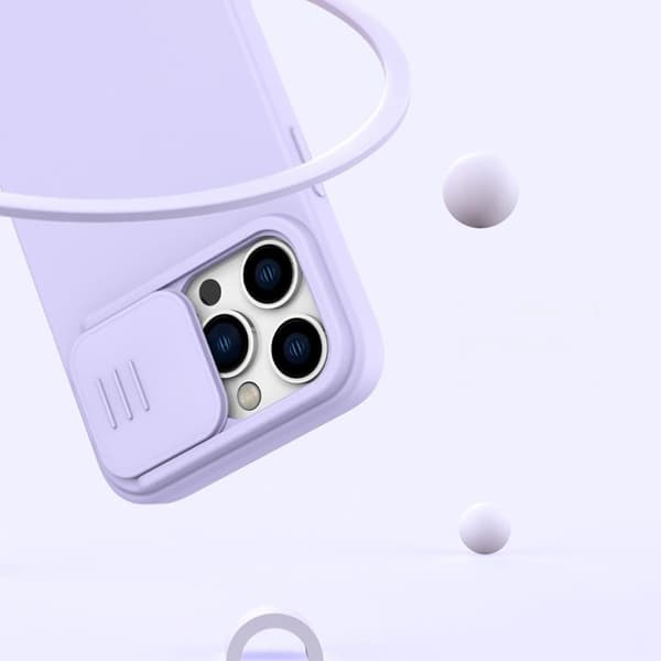 Nillkin iPhone 14 Pro Max Mobilskal CamShield Silky Silikon - Blå