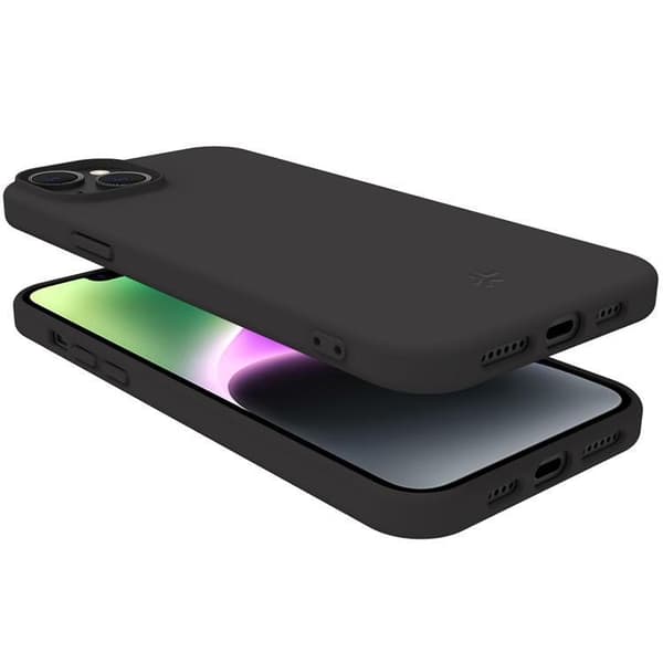 Celly iPhone 16 Plus Mobilskal Cromo Soft Rubber - Svart