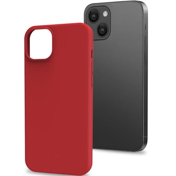 Celly iPhone 16 Mobilskal Cromo Soft Rubber - Röd