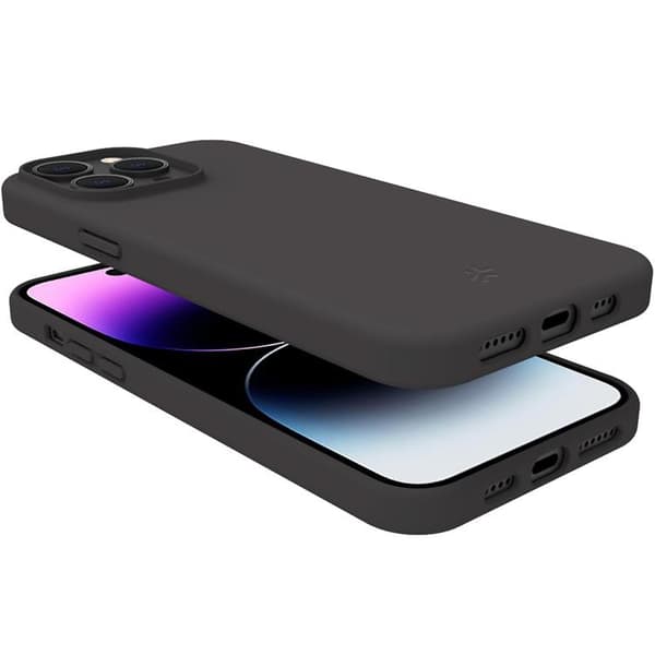 Celly iPhone 16 Pro Max Mobilskal Cromo Soft Rubber - Svart