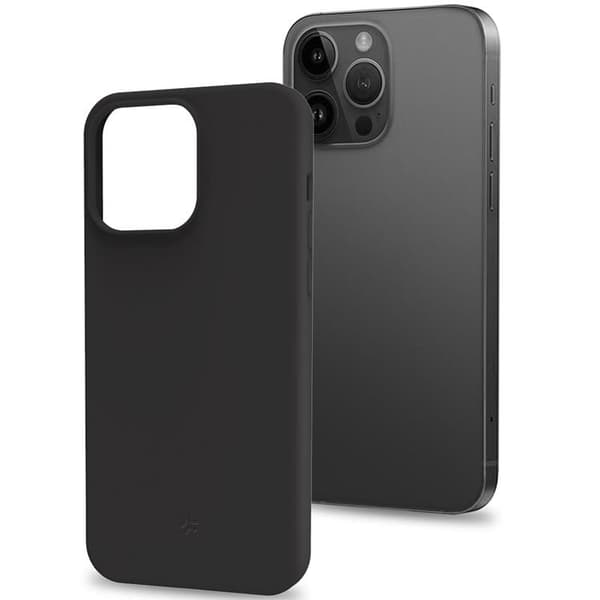 Celly iPhone 16 Pro Max Mobilskal Cromo Soft Rubber - Svart