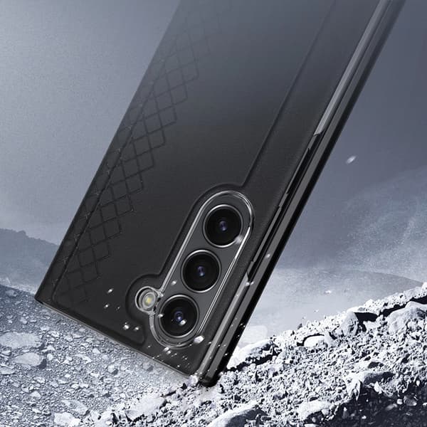 Dux Ducis Galaxy Z Fold 6 Plånboksfodral Brill Läder - Svart