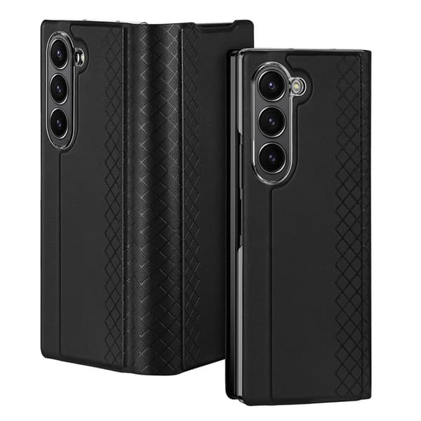 Dux Ducis Galaxy Z Fold 6 Plånboksfodral Brill Läder - Svart