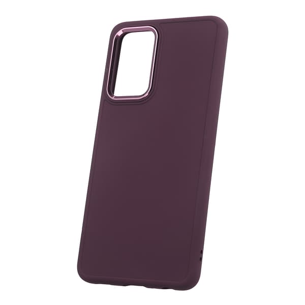 Skal med Satinöverlägg för Samsung Galaxy A52 4G / A52 5G / A52S 5G burgundy