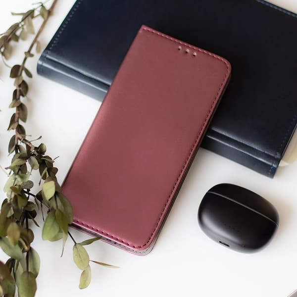 Smart Magnetiskt Fodral för Samsung Galaxy A54 5G i Burgundy