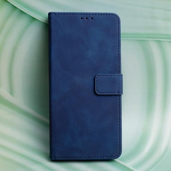 Snyggt Sammetsskal för Samsung Galaxy A34 5G i marinblå färg